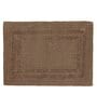 Brown Solid MicroFibre 14x10 Inches Antiskid Bath Mats