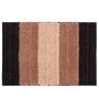 Brown Striped MicroFibre 14x10 Inches Antiskid Bath Mats