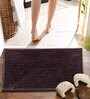 Brown Solid MicroFibre 14x10 Inches Antiskid Bath Mats