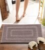 Brown Solid MicroFibre 14x10 Inches Antiskid Bath Mats