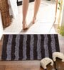 Brown Striped MicroFibre 14x10 Inches Antiskid Bath Mats