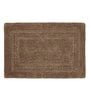 Brown Solid MicroFibre 14x10 Inches Antiskid Bath Mats