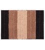 Brown Striped MicroFibre 15x10 Inches Antiskid Bath Mats