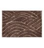 Brown Striped MicroFibre 15x10 Inches Antiskid Bath Mats
