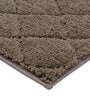 Brown Solid MicroFibre 15x10 Inches Antiskid Bath Mats