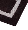 Brown Geometric MicroFibre 15x10 Inches Antiskid Bath Mats