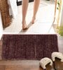 Brown Striped MicroFibre 15x10 Inches Antiskid Bath Mats