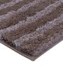 Brown Striped MicroFibre 15x10 Inches Antiskid Bath Mats