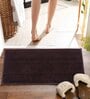 Brown Solid MicroFibre 15x10 Inches Antiskid Bath Mats