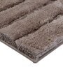Brown Striped MicroFibre 15x10 Inches Antiskid Bath Mats