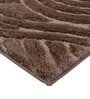 Brown Striped MicroFibre 15x10 Inches Antiskid Bath Mats