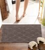 Brown Solid MicroFibre 15x10 Inches Antiskid Bath Mats