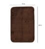 Brown Solid Microfibre 20x14 Inches AntiSkid Bath Mats (Set of 2)