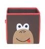 Kevin Monkey Medium Fabric Kids Storage Box in Brown Colour