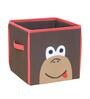 Kevin Monkey Medium Fabric Kids Storage Box in Brown Colour