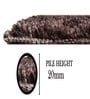 Brown Solid Polyester 23x15 Inches Super Soft Bath Mat