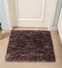 Brown Solid Polyester 23x15 Inches Super Soft Bath Mat