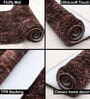 Brown Solid Polyester 23x15 Inches Super Soft Bath Mat