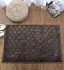 Brown Geometric Polyester 24x16 Inches Super Soft Bath Mat