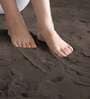 Brown Solid Polyester 30x18 Inches AntiSkid Bath Mat