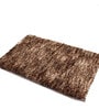 Brown Solid Polyester 36x24 Inches Super Soft Bath Mat