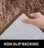 Brown Solid Polyester 36x24 Inches Super Soft Bath Mat