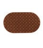 Brown Solid PVC 27x15 Inches Antiskid Shower Bath Mat