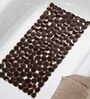 Brown Solid PVC 30x14 Inches Antiskid Shower Bath Mat