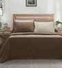 Brown Solid TC 256 Cotton Double Bed Bedcover