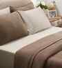 Brown Solid TC 256 Cotton Double Bed Bedcover
