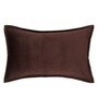 Brown Solid Velvet 27x18 Inches Pillow Cover (1Pc)