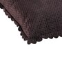 Brown Solid Velvet 27x18 Inches Pillow Cover (1Pc)