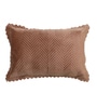 Brown Solid Velvet 27x18 Inches Pillow Cover (1Pc)