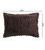 Brown Solid Velvet 27x18 Inches Pillow Cover (1Pc)