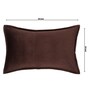 Brown Solid Velvet 27x18 Inches Pillow Cover (1Pc)
