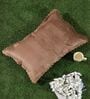 Brown Solid Velvet 27x18 Inches Pillow Cover (1Pc)