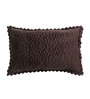 Brown Solid Velvet 27x18 Inches Pillow Cover (1Pc)
