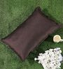 Brown Solid Velvet 27x18 Inches Pillow Cover (1Pc)