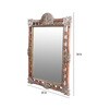 Solid Wood Rectangle Wall Mirror in Brown colour