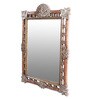 Solid Wood Rectangle Wall Mirror in Brown colour
