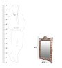 Solid Wood Rectangle Wall Mirror in Brown colour