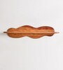 Wooden Wavy Wall Shelf in Natural Finish