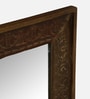 Brown Solid Wood Wood Carving Mirror Rectangular Wall Mirror