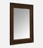 Brown Solid Wood Wood Carving Mirror Rectangular Wall Mirror