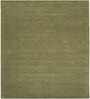 Olive Solid Wool 5 ft x 7 ft Hand Woven Carpet