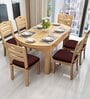 Brown Solid Microfiber 6 Seater Chair Pad Cover