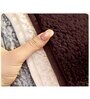 Brown Solid Microfiber 6 Seater Chair Pad Cover