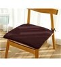 Brown Solid Microfiber 6 Seater Chair Pad Cover
