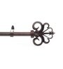 Brown Sophia Iron Expandable 2 Curtain Rod with Accessories ( 36 to 66 Inches)