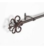 Brown Sophia Iron Expandable 2 Curtain Rod with Accessories ( 36 to 66 Inches)